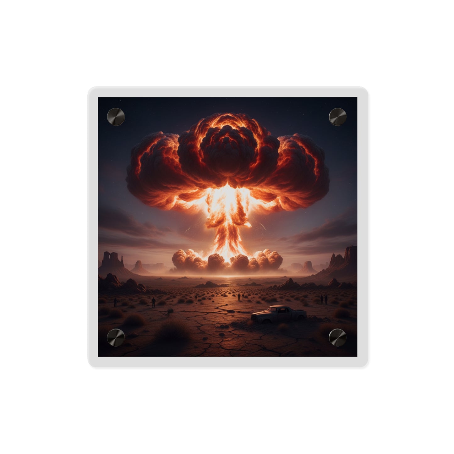 Acrylic Wall Art Panel - Atomic Blast in the desert