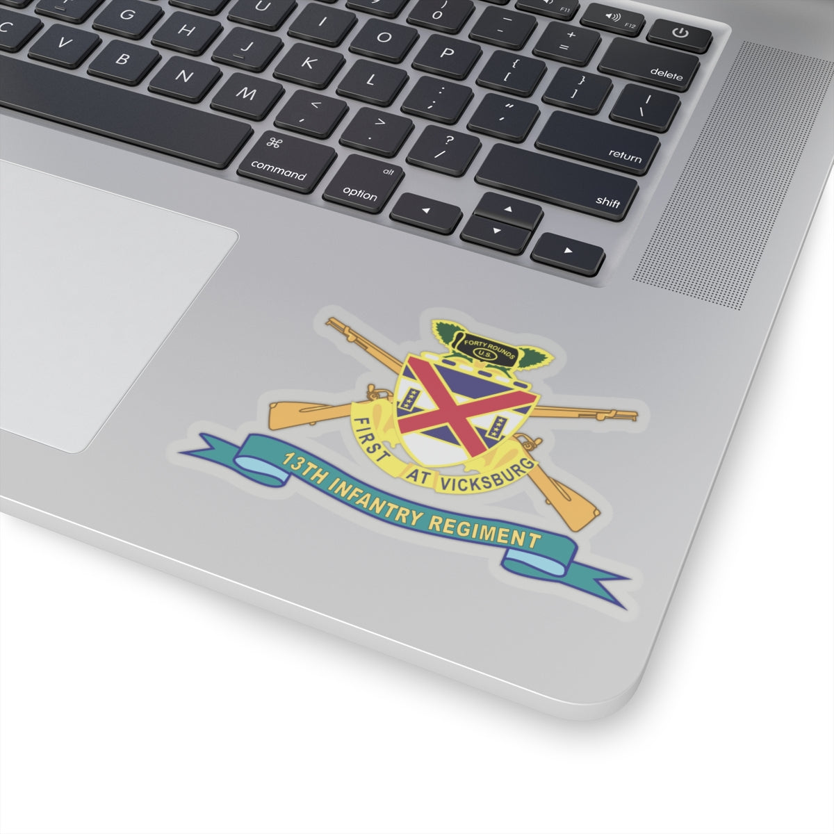 Kiss-Cut Stickers - 13th Infantry Regiment - DUI w Br - Ribbon X 300