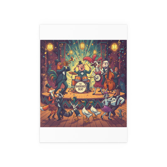 Indoor and Outdoor Silk Posters - Farm Band Dance
