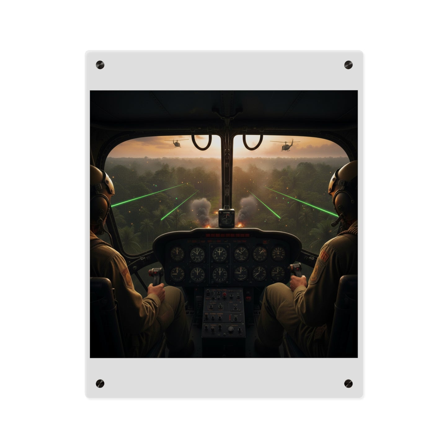 Acrylic Wall Art Panel - Pilots View Hot LZ - Vietnam