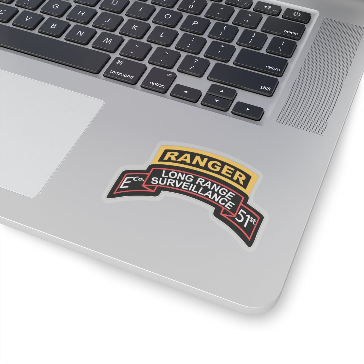 Kiss-Cut Stickers - Airborne Ranger - E Company- 51st Infantry (Ranger) w Ranger Tab