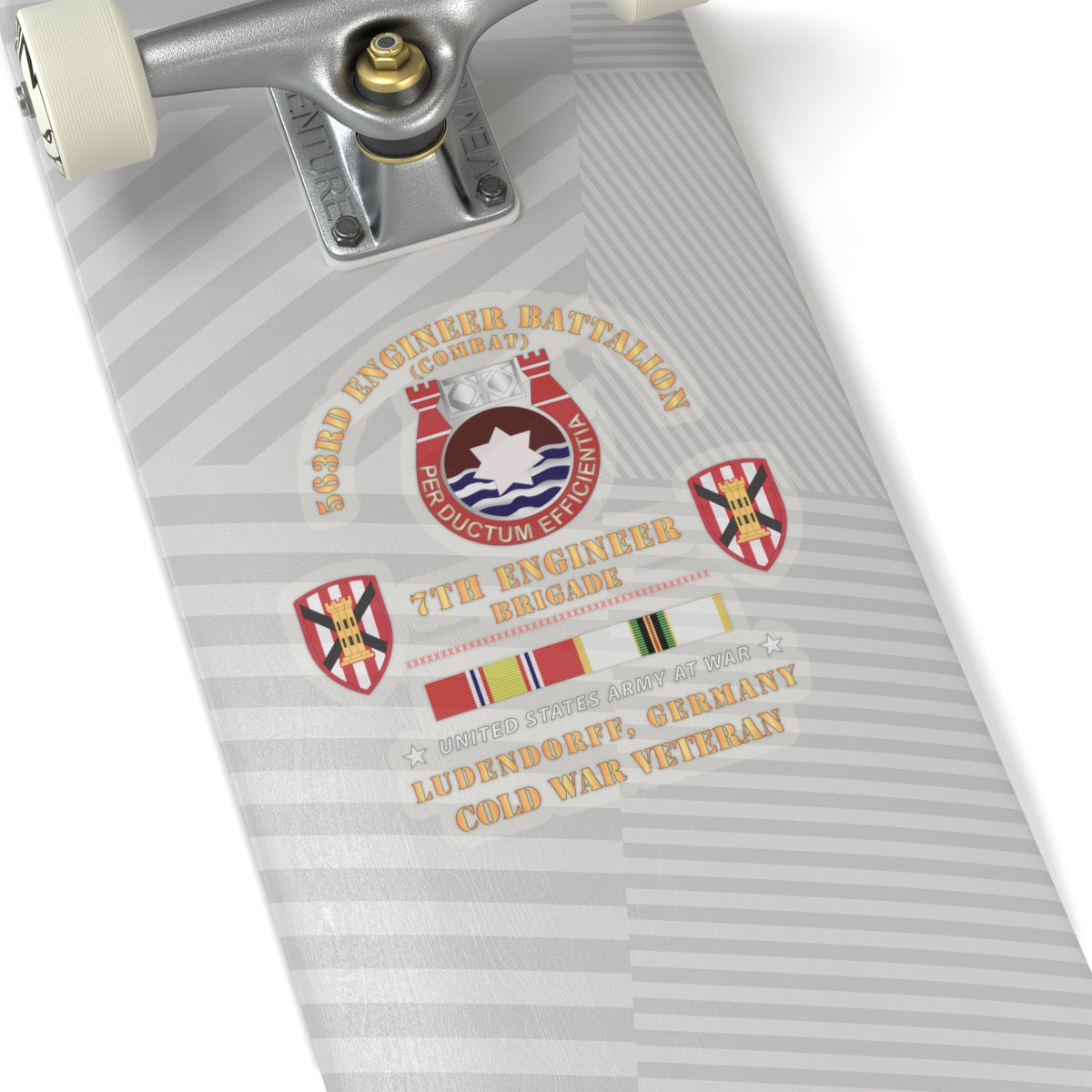 Kiss-Cut Stickers - 563rd Engineer Bn, 7th Eng Bde, Ludendorff, Germany w COLD SVC X 300
