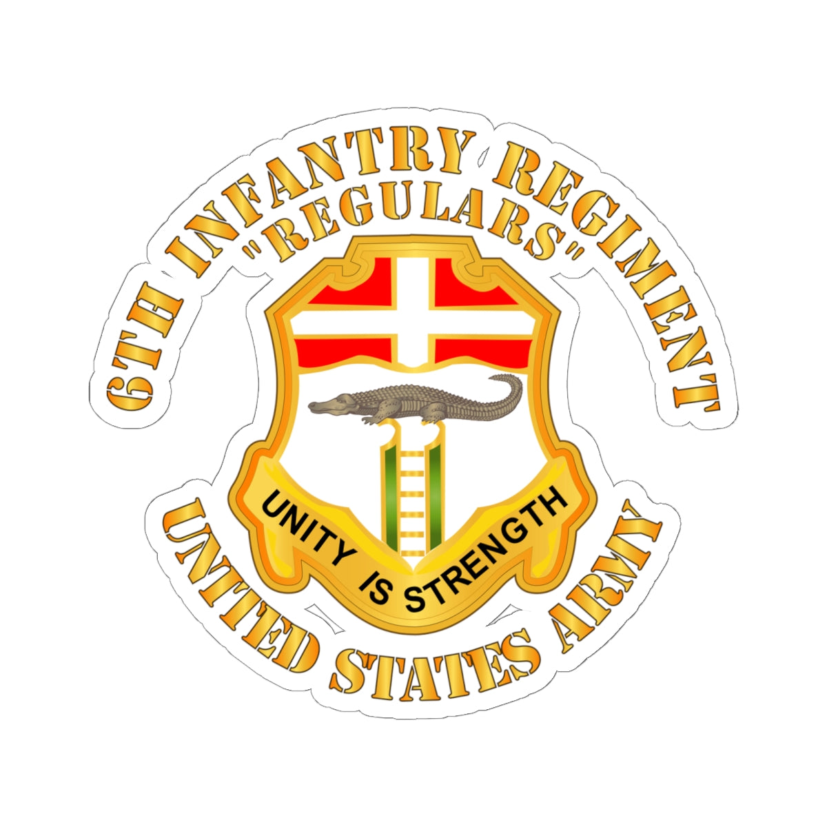 Kiss-Cut Stickers - 6th Infantry Regiment - Regulars