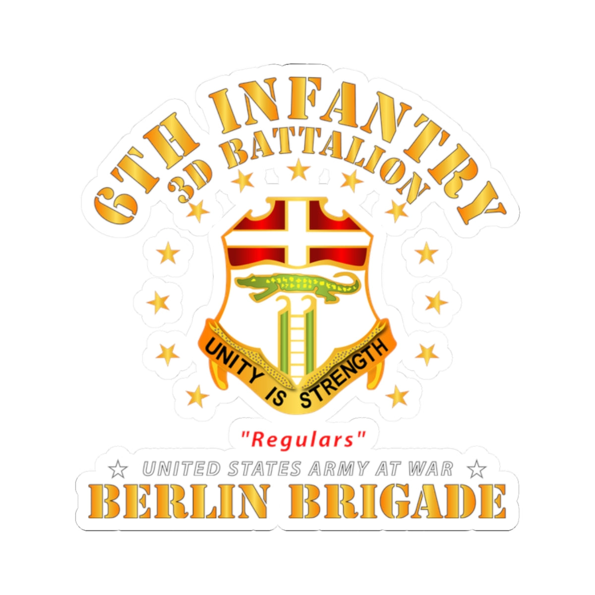 Kiss-Cut Stickers - 3d Battalion 6th Infantry - Berlin Brigade X 300