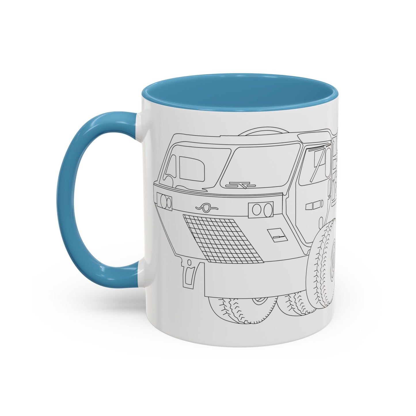 Accent Coffee Mug (11oz & 15oz) - Vehicle - Fuel Truck - Front Left Oblique X 300