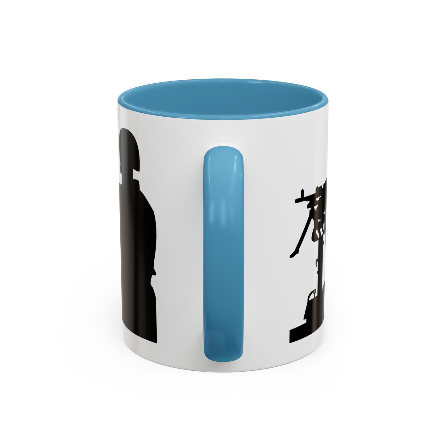 Accent Coffee Mug (11oz & 15oz) - Army - Soldier - MG Vehicle Mounted - Silhouette X 300