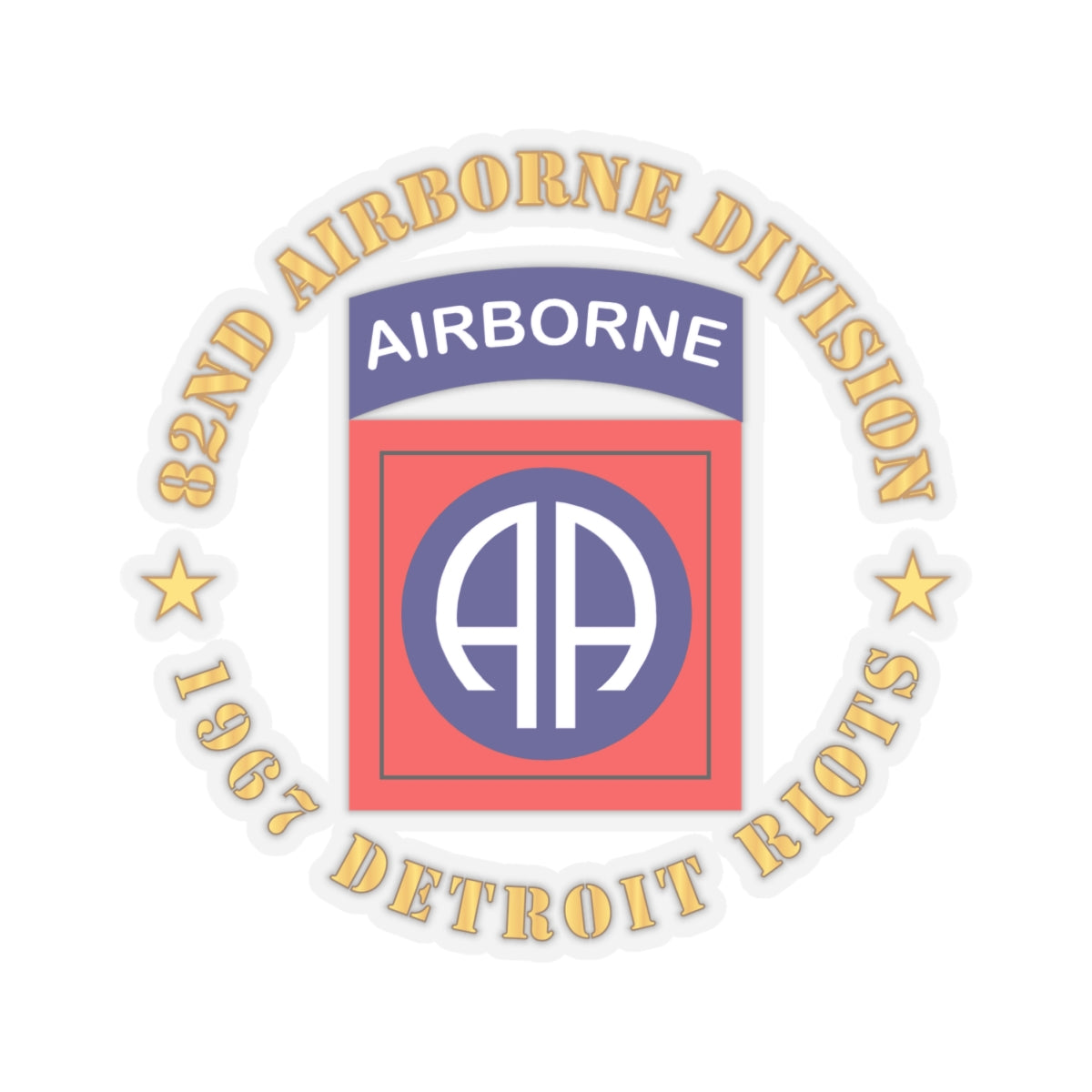 Kiss-Cut Stickers - 82nd Airborne Division - 1967 Detroit Riots