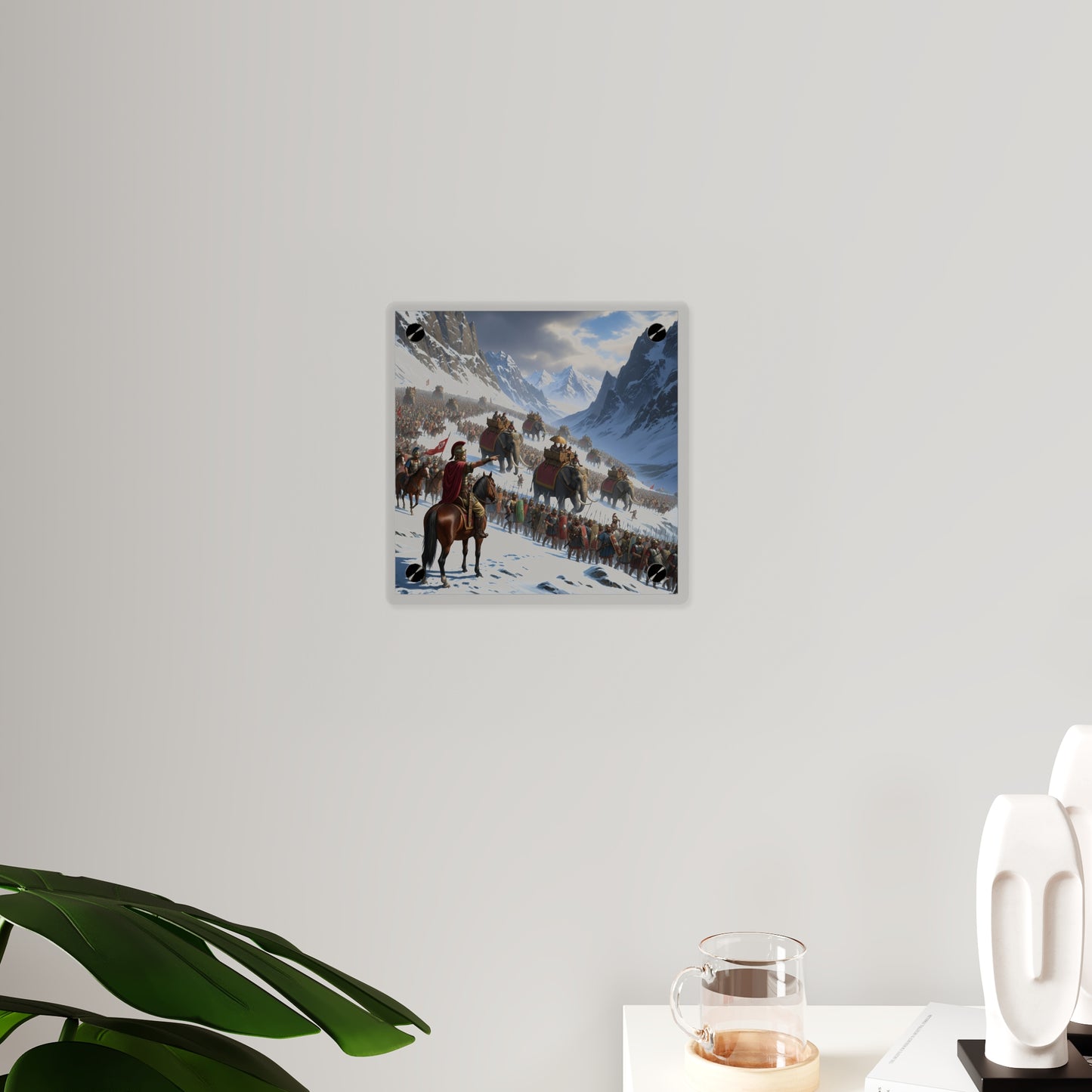 Acrylic Wall Art Panel - Hannibal Crossing the Alps to Atttack Rome