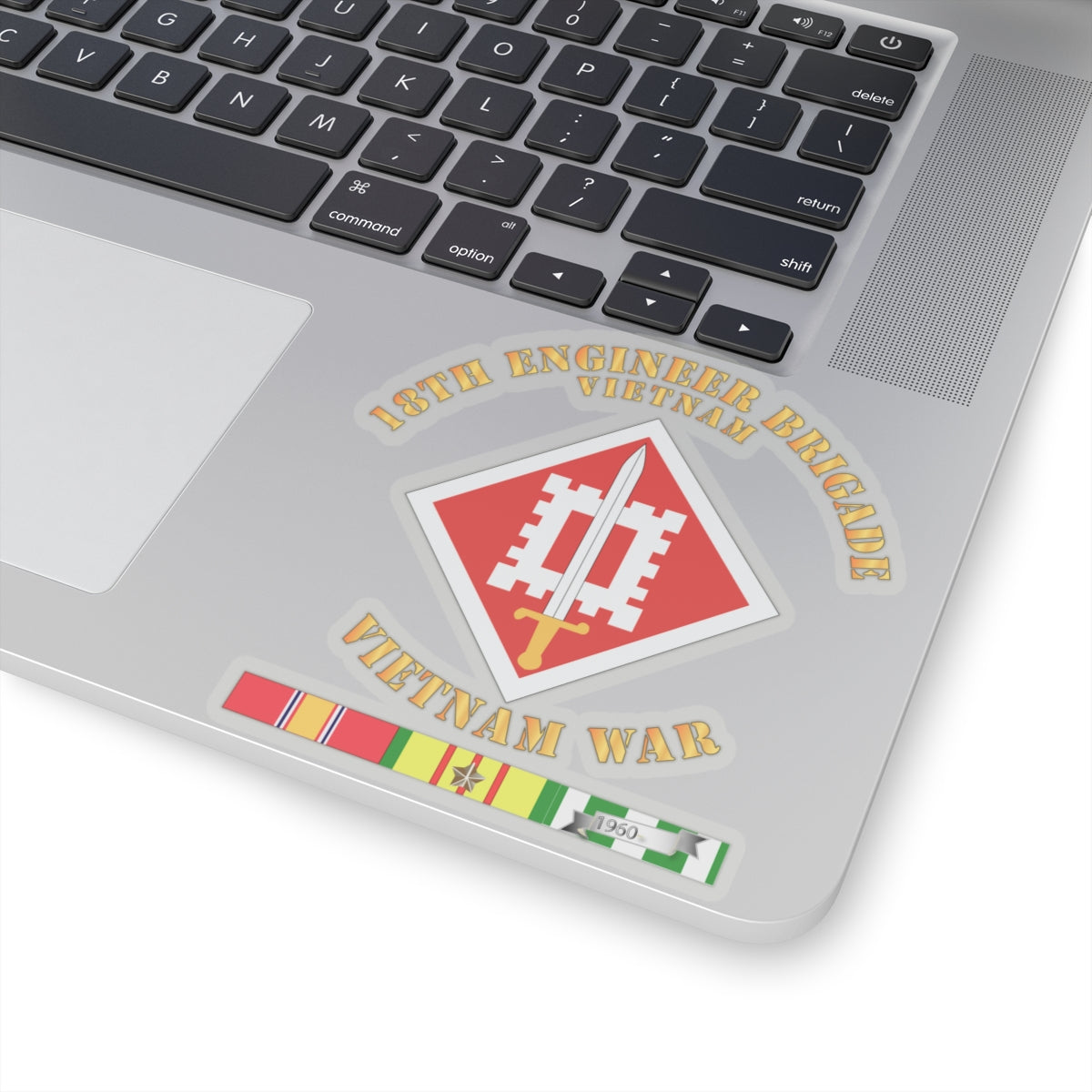 Kiss-Cut Stickers - 18th Engineer Brigade Vietnam - Vietnam War w SVC
