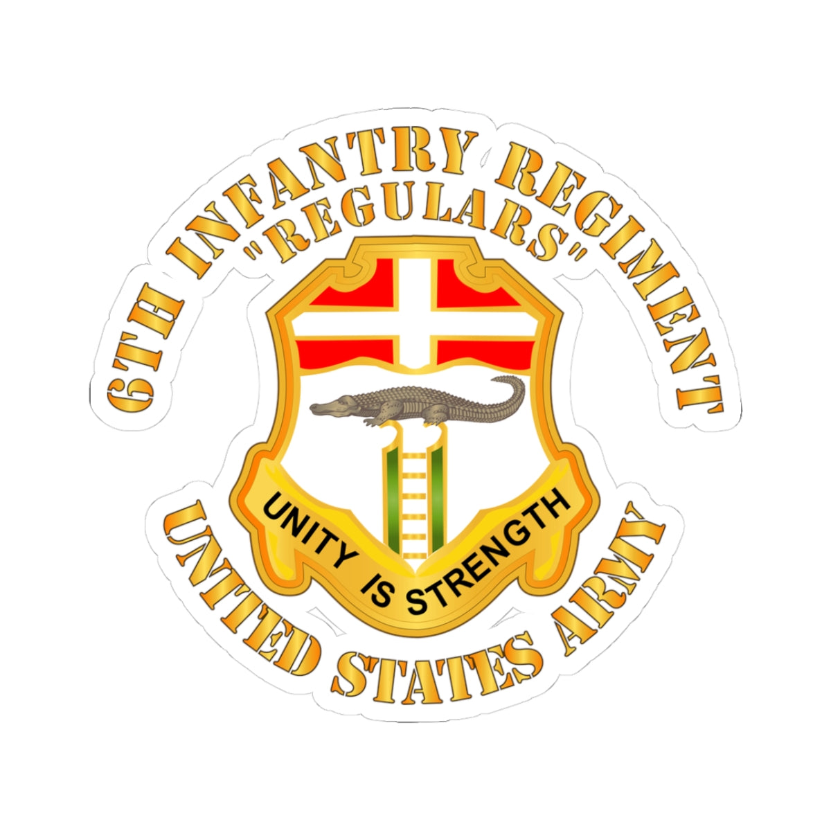 Kiss-Cut Stickers - 6th Infantry Regiment - Regulars