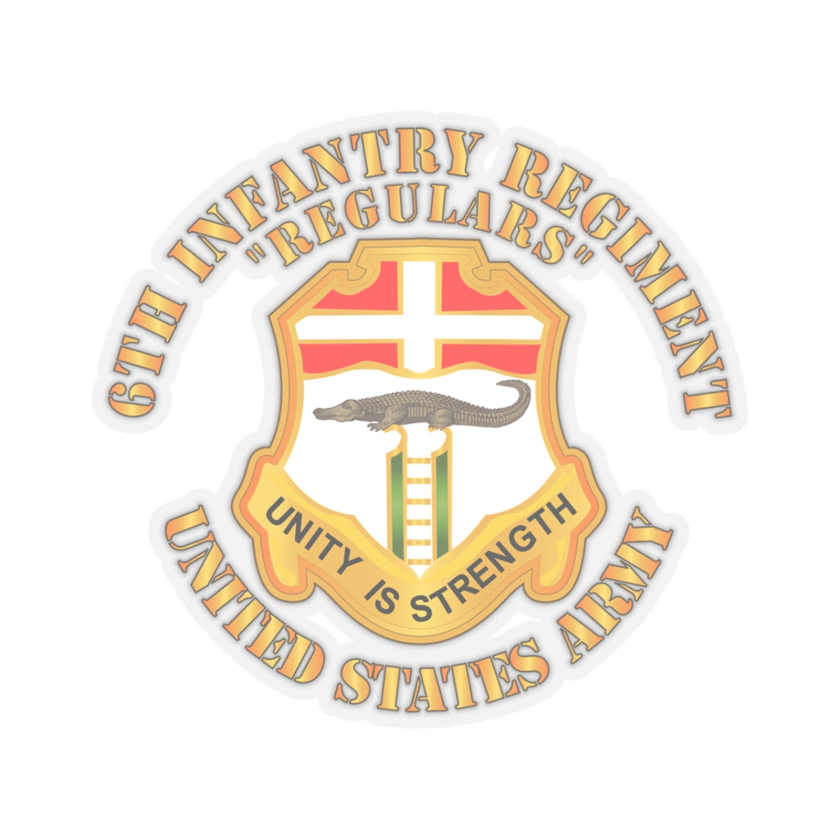 Kiss-Cut Stickers - 6th Infantry Regiment - Regulars