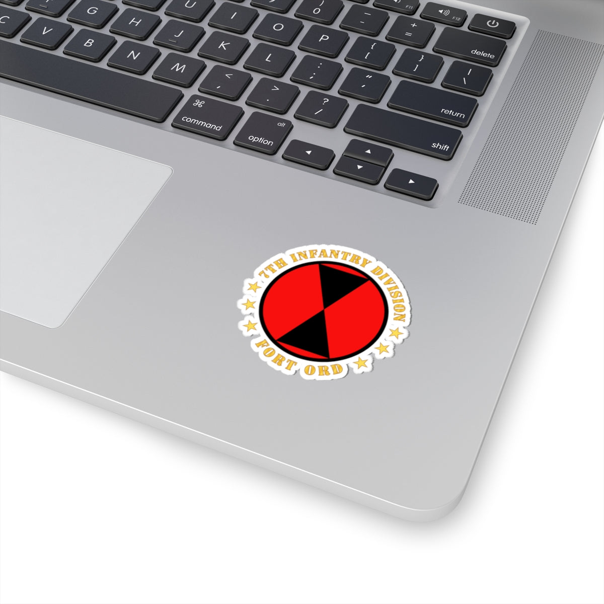 Kiss-Cut Stickers - 7th Infantry Division - Fort Ord wo BkGrd