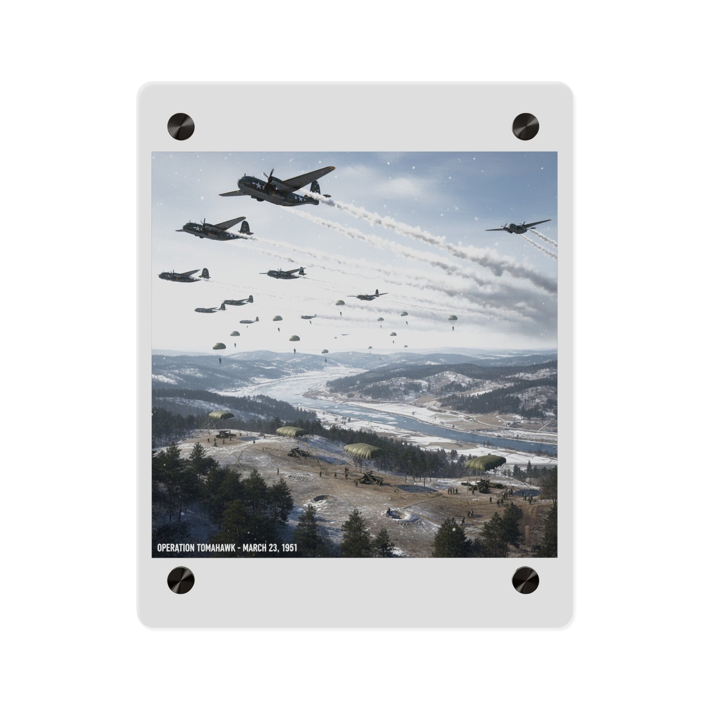 Acrylic Wall Art Panel - Operation Tomahawk - 187th Regimental Combat Team