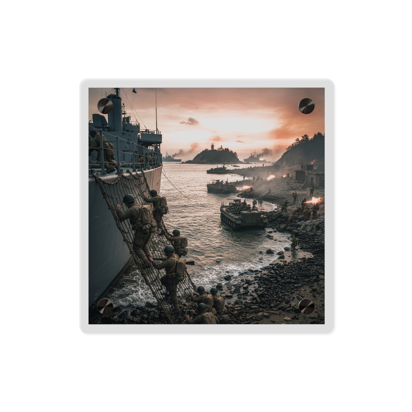 Acrylic Wall Art Panel - Inchon Landing - Korean War