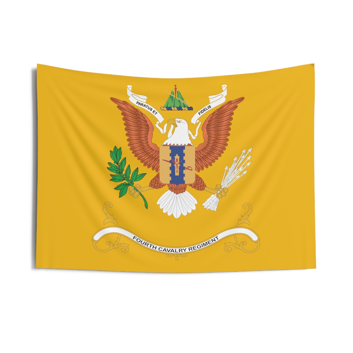 Indoor Wall Tapestry - Army - Regimental Colors - 4th Cavalry Regiment X 300