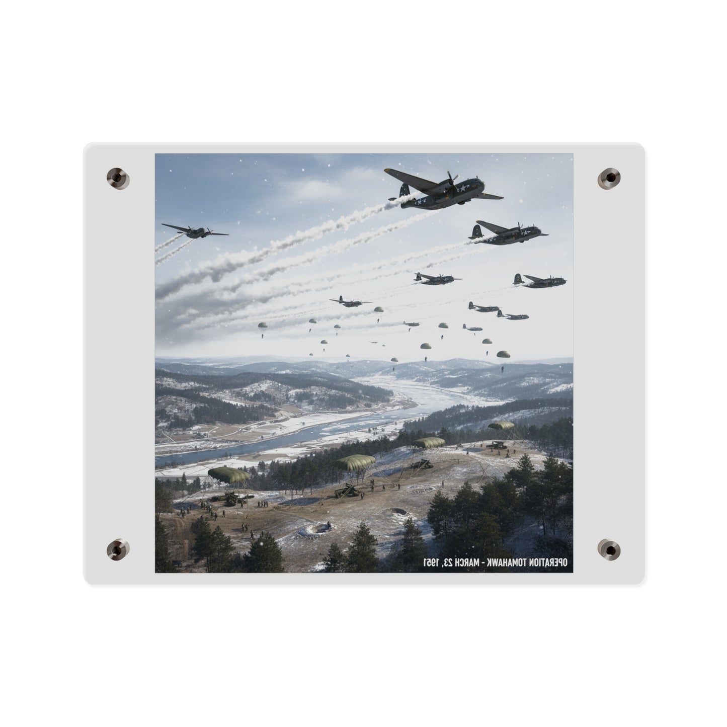 Acrylic Wall Art Panel - Operation Tomahawk - 187th Regimental Combat Team