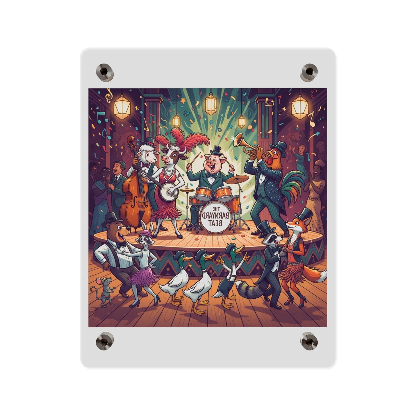 Acrylic Wall Art Panel - Farm Band Dance