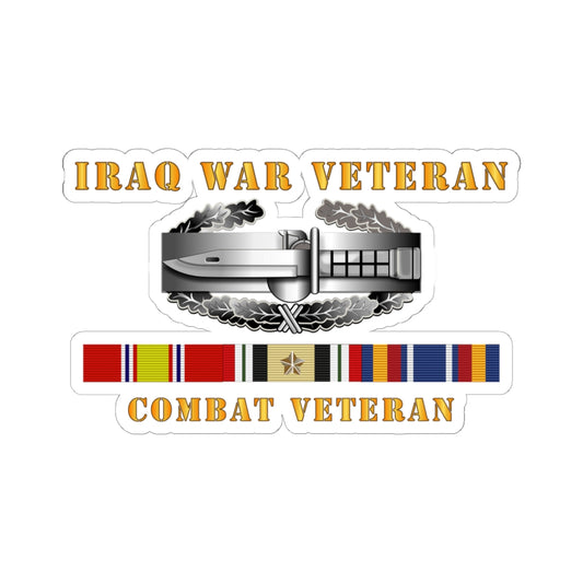 Kiss-Cut Stickers - Iraq War Veteran - Combat Action Badge w CAB IRAQ SVC