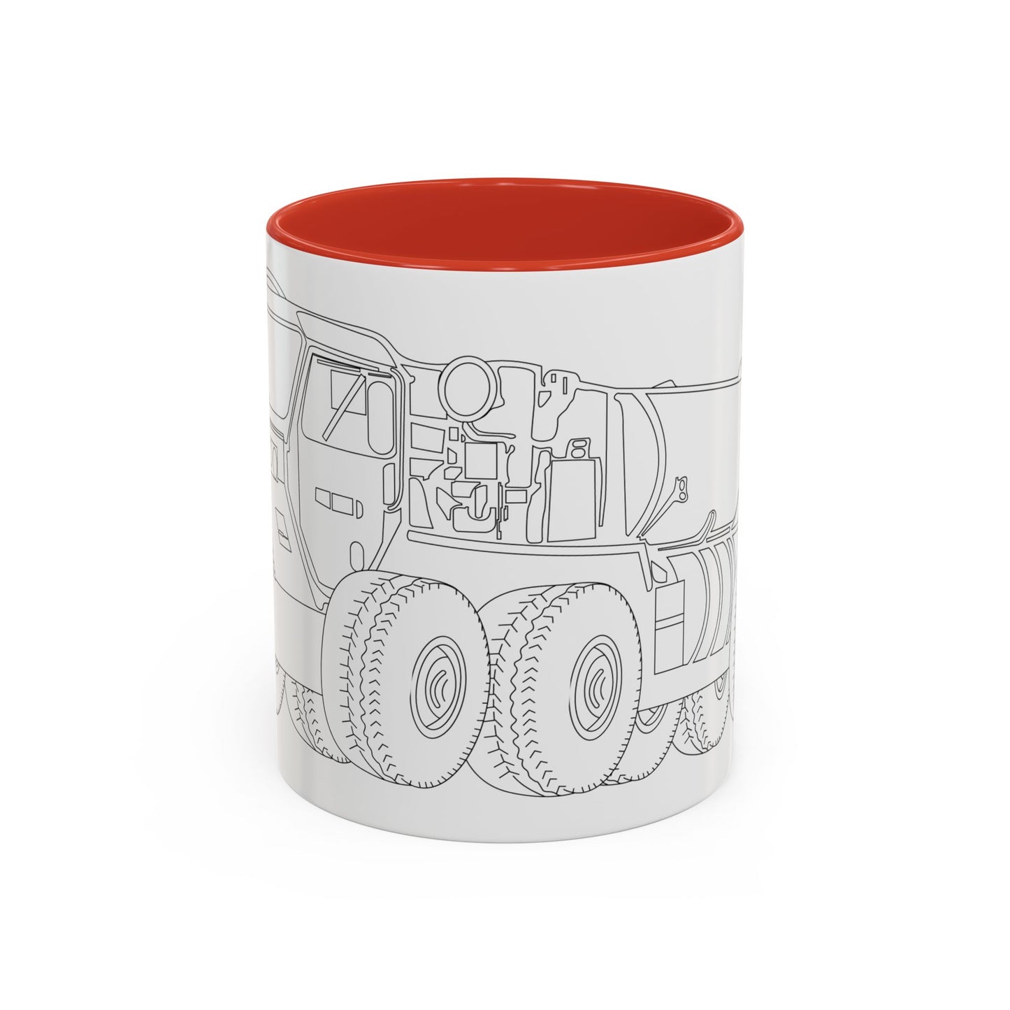 Accent Coffee Mug (11oz & 15oz) - Vehicle - Fuel Truck - Front Left Oblique X 300