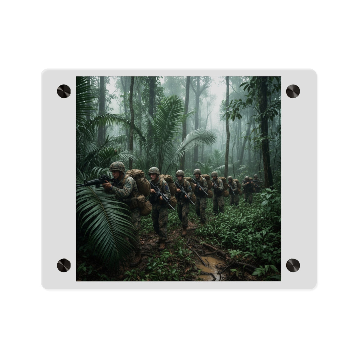 Acrylic Wall Art Panel - Jungle Patrol - Vietnam