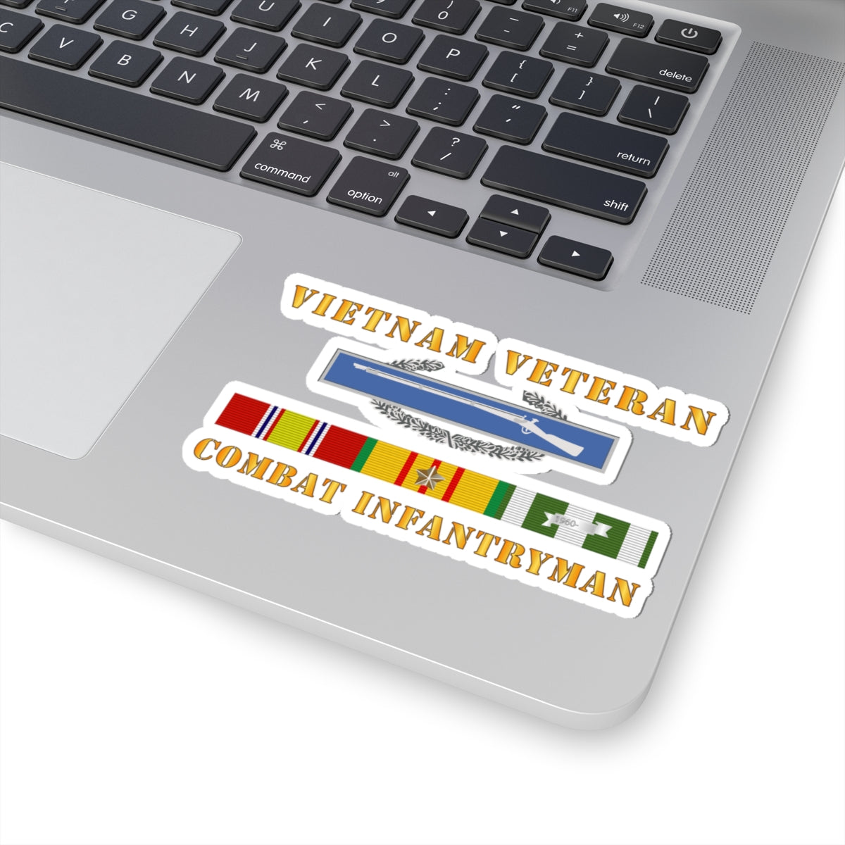 Kiss-Cut Stickers - Vietnam Veteran - Cbt Infantryman w CIB VN SVC