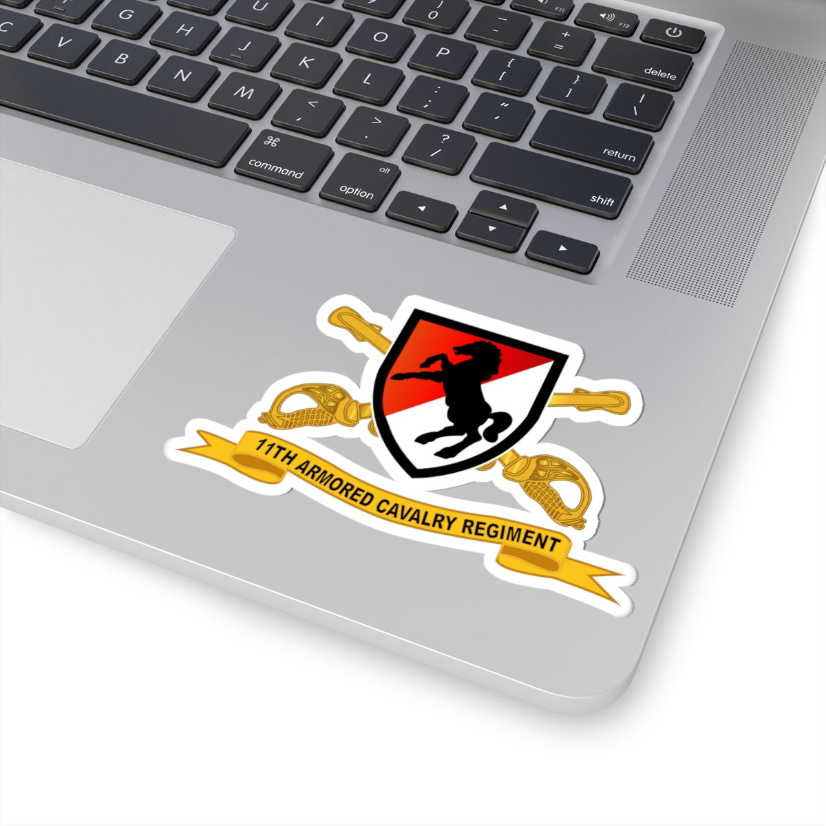 Kiss-Cut Stickers - 11th Armored Cavalry Regiment - SSI w Br - Ribbon X 300