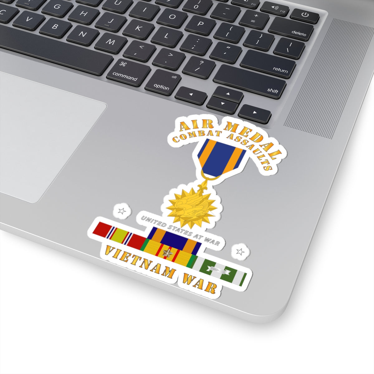 Kiss-Cut Stickers - Air Medal - Combat Assaults w VN SVC w Air Medal Ribbon