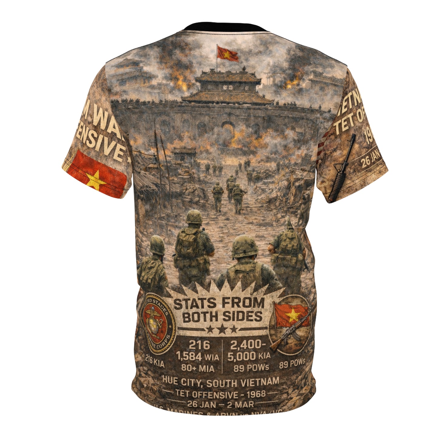 Tet '68 Battle of Huế City All-Over Print Tee