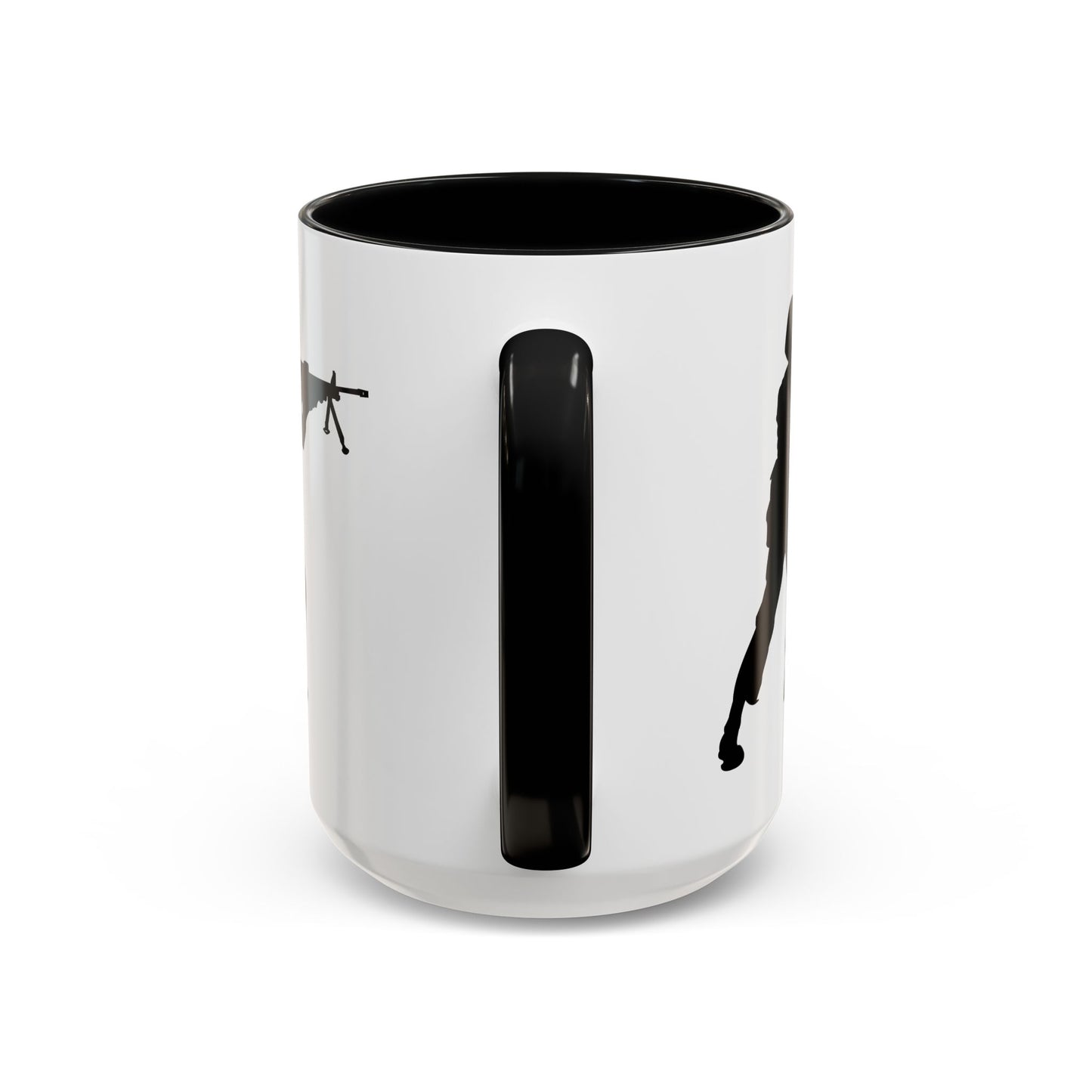 Accent Coffee Mug (11oz & 15oz) - Army - Soldier - MG Assault - Silhouette X 300