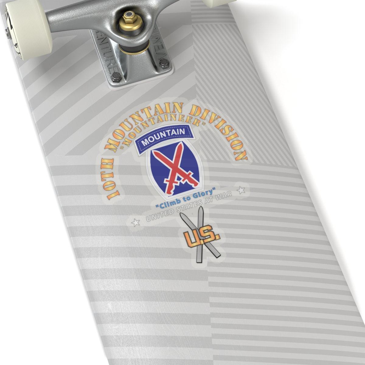 Kiss-Cut Stickers - 10th Mountain Division w SKI Branch