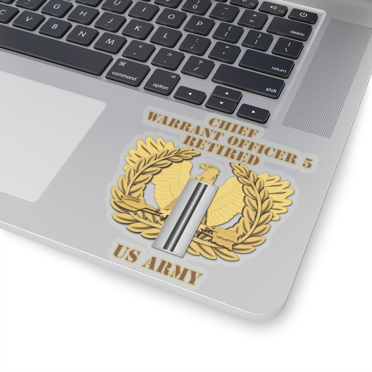 Kiss-Cut Stickers - Emblem - Warrant Officer 5 - CW5 w Eagle - Retired
