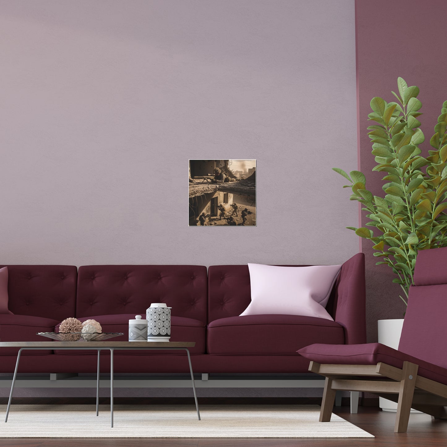 Indoor and Outdoor Silk Posters - Marine Sniper Providing Overwatch for Breach Team