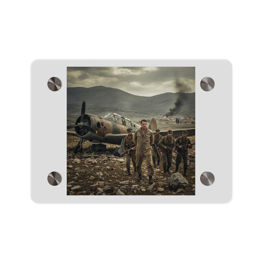 Acrylic Wall Art Panel - U.S. Air Force officer - Captured, KIA, Communist Guerrillas - AT-6 Shotdown - Cold War