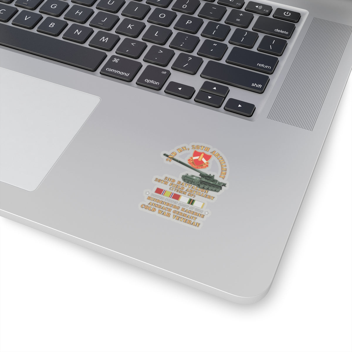 Kiss-Cut Stickers - 2nd Bn 28th Artillery - 175mm - Hindenburg Ansbach Germany w COLD SVC