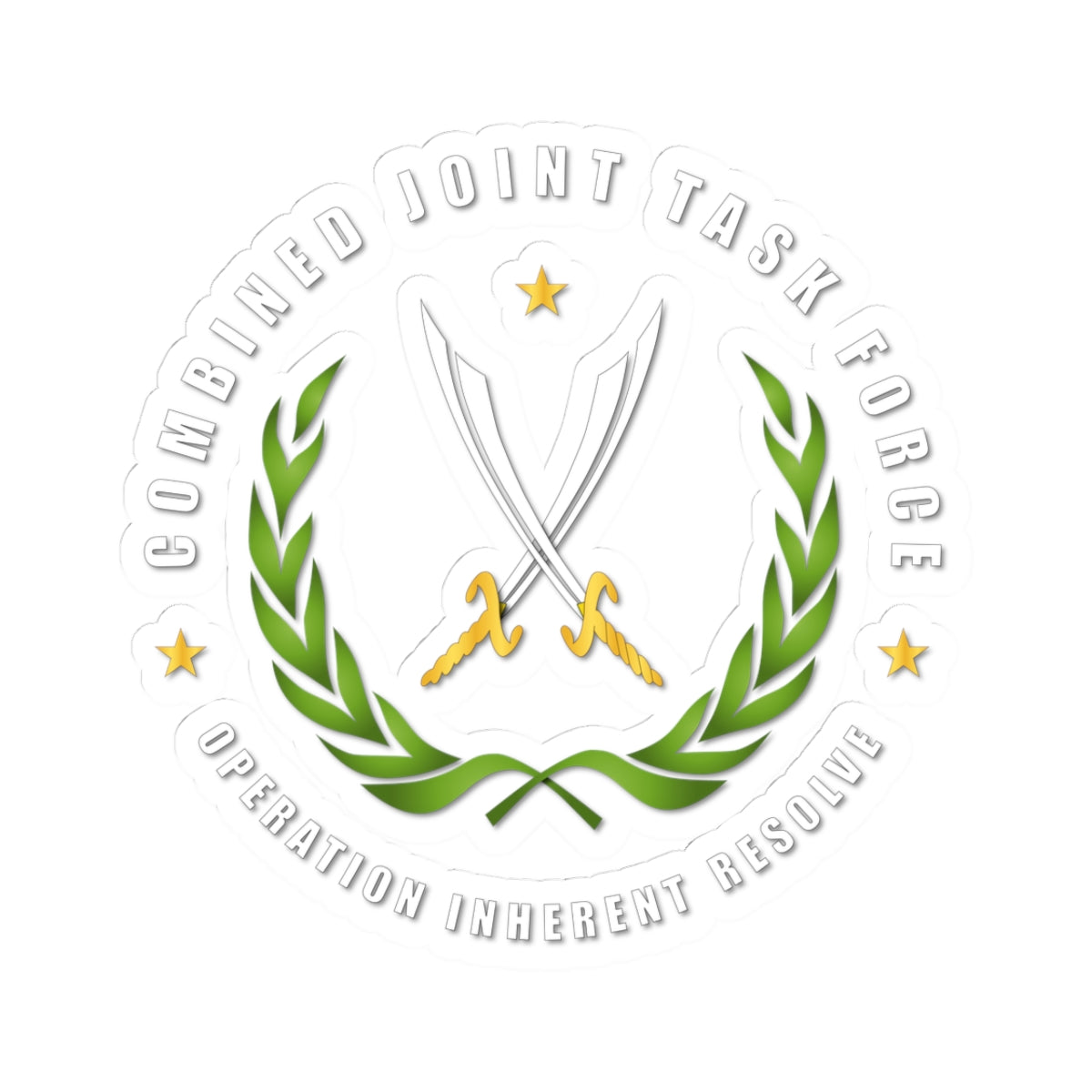 Kiss-Cut Stickers - JTF - Joint Task Force - Operation Inherent Resolve wo Bkgrd