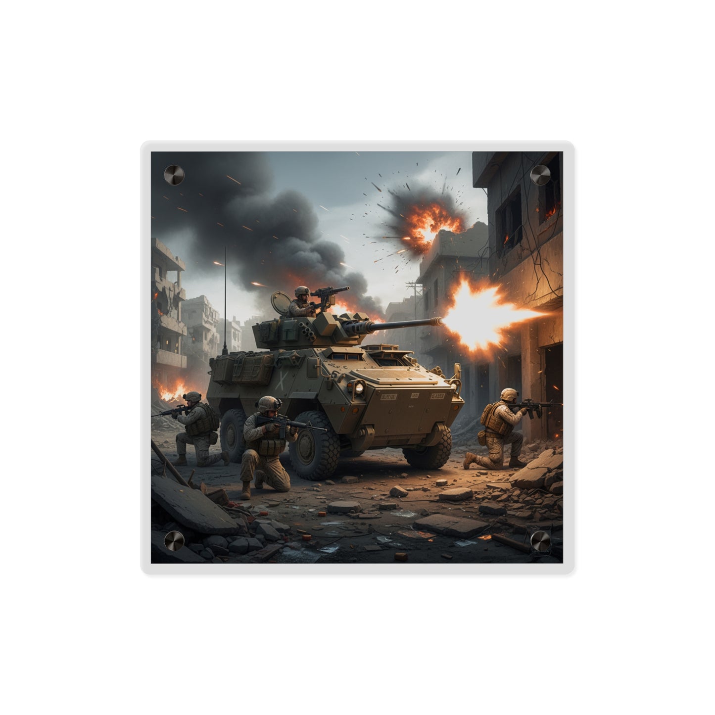 Acrylic Wall Art Panel - Marine LAV in support of the 2nd Battle of Fallujah