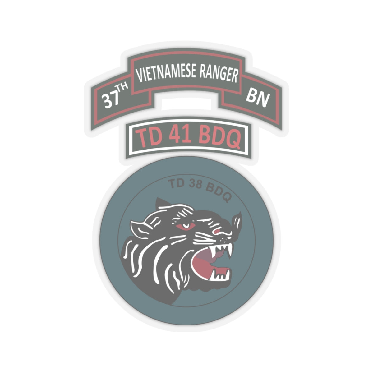 Kiss-Cut Stickers - ARVN - 37th Vietnamese Ranger Battalion