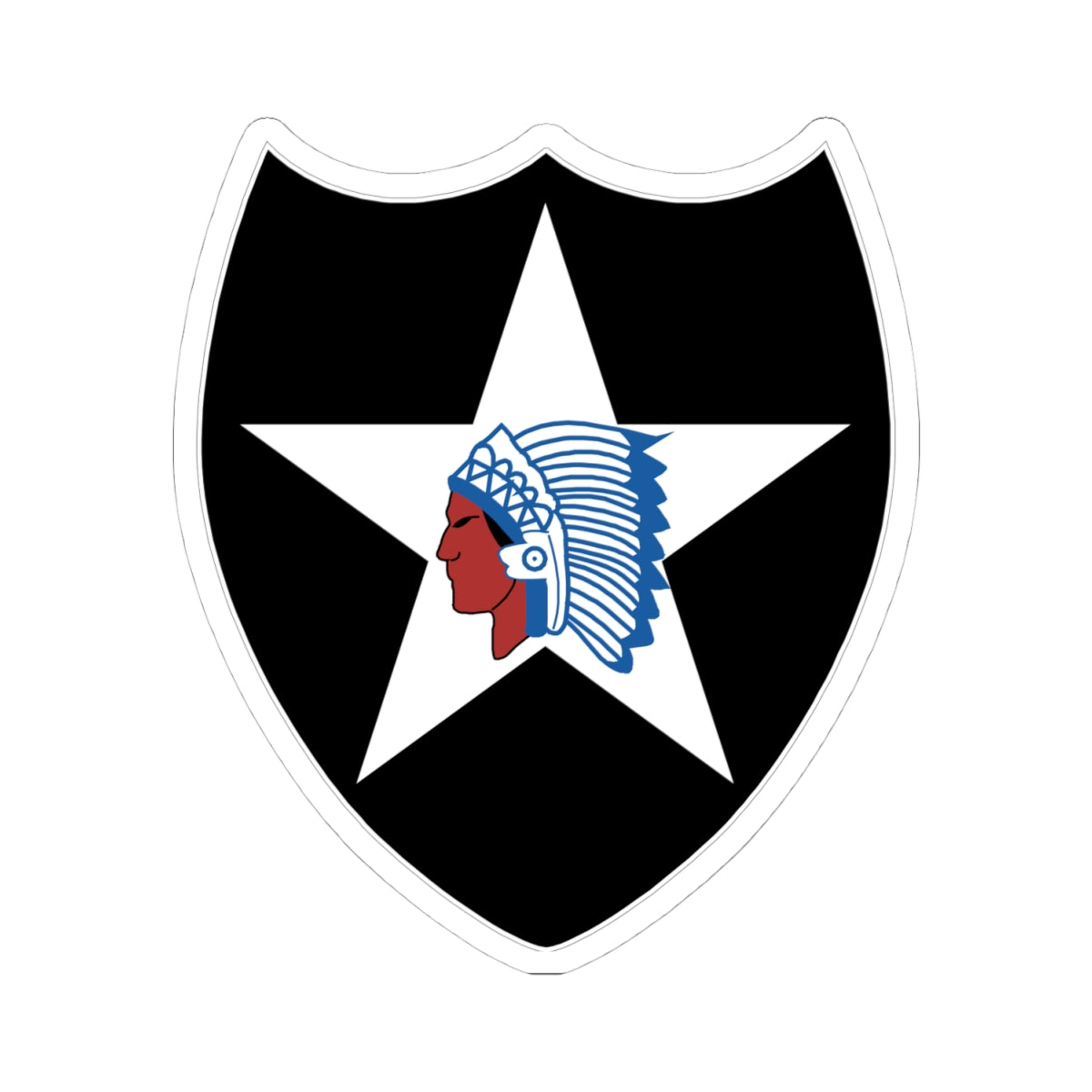 Kiss-Cut Stickers - SSI - 2nd Infantry Division wo Txt X 300