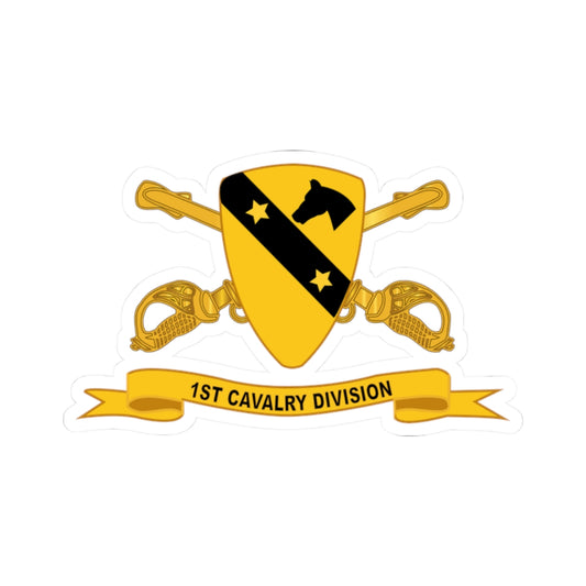 Kiss-Cut Stickers - 1st Cavalry Division w Br - Ribbon