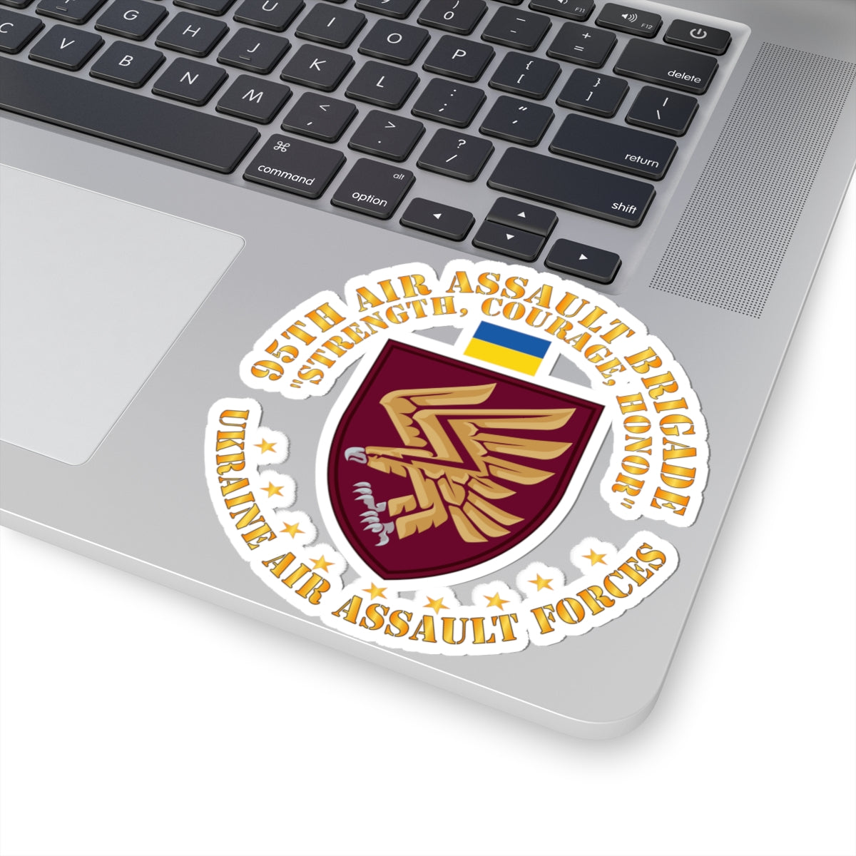 Kiss-Cut Stickers - Ukraine - 95th Air Assault Brigade - Strength, Courage, Honor X 300