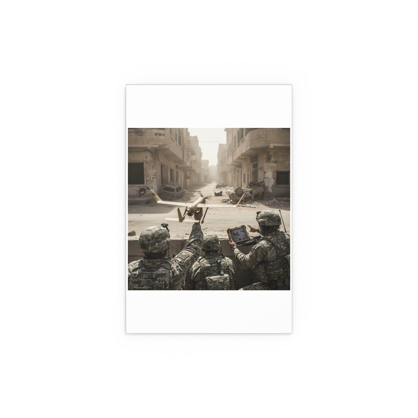 Indoor and Outdoor Silk Posters - UAV Raven in Iraq war