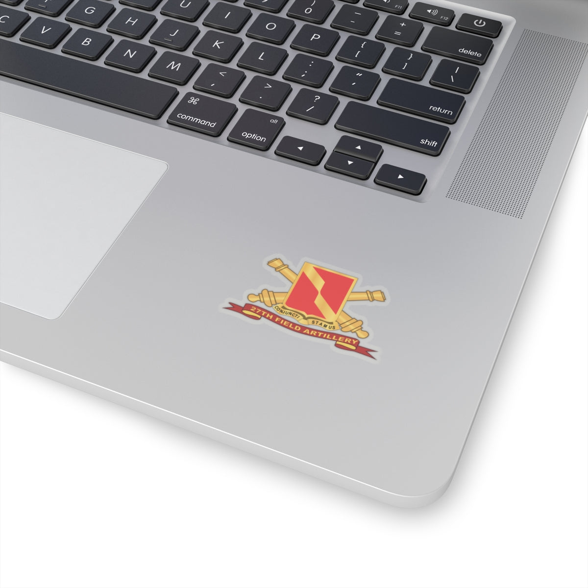 Kiss-Cut Stickers - 27th Field Artillery w Br - Ribbon
