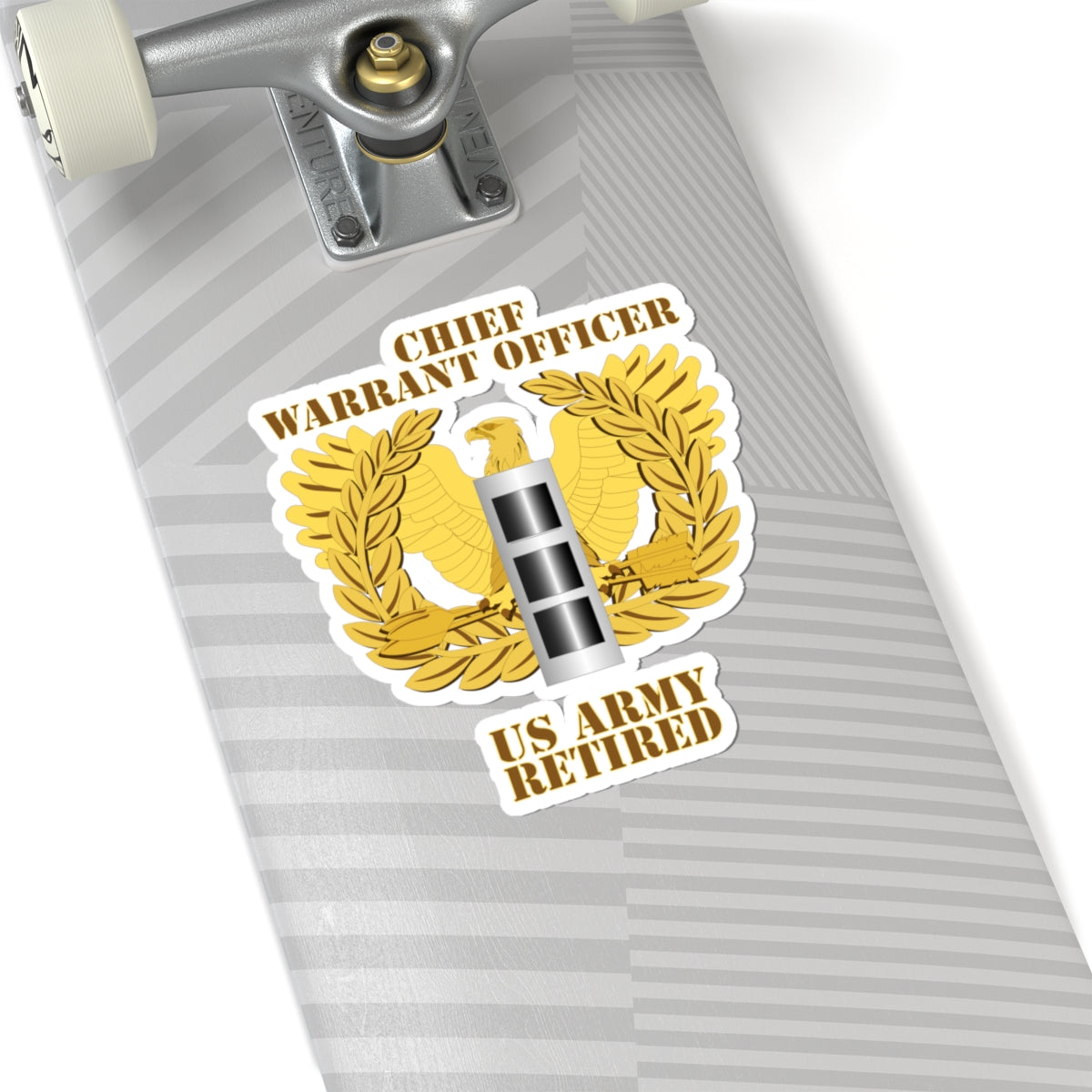 Kiss-Cut Stickers - Emblem - Warrant Officer - CW3 - Retired X 300