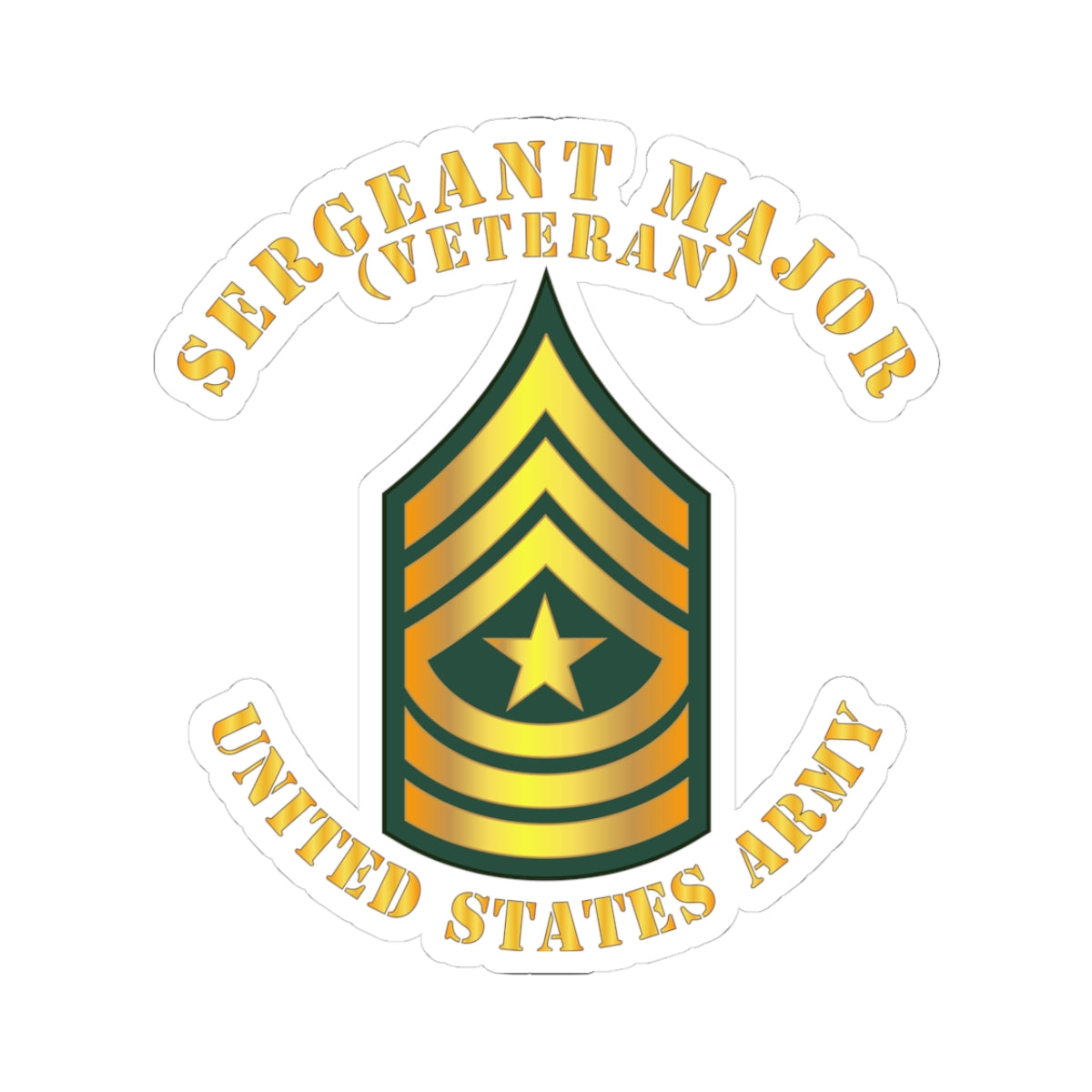 Kiss-Cut Stickers - First Sergeant - Sergeant Major - SGM - Veteran