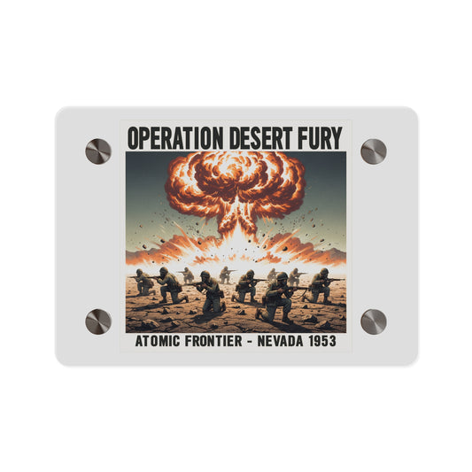 Acrylic Wall Art Panel - Atomic Testing in Nevada Desert Operation Fury