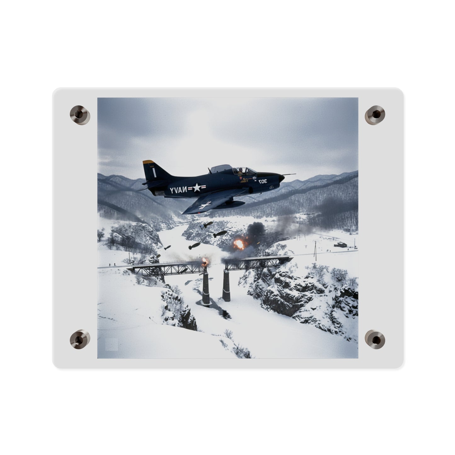 Acrylic Wall Art Panel - Attack at Majon-ni and Samdong-ni during Korean War