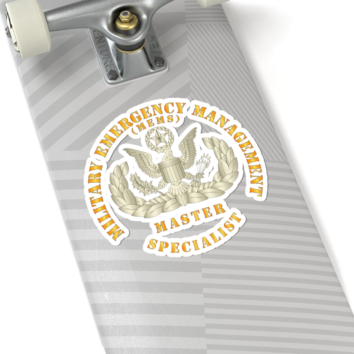 Kiss-Cut Stickers - ARNG - Military Emergency Management Specialist - Master - Gold