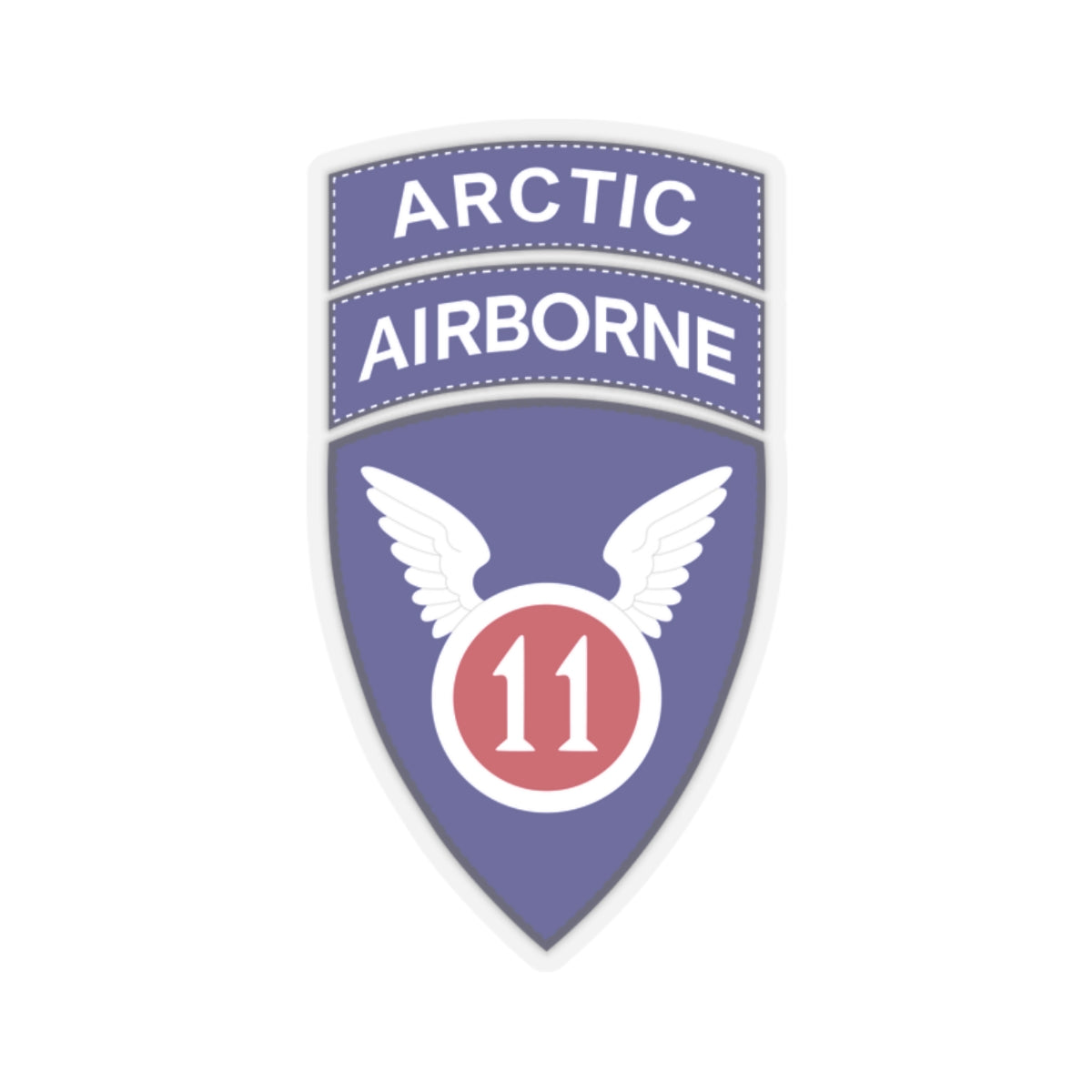 Kiss-Cut Stickers - 11th Airborne Division w Arctic Tab wo Txt X 300