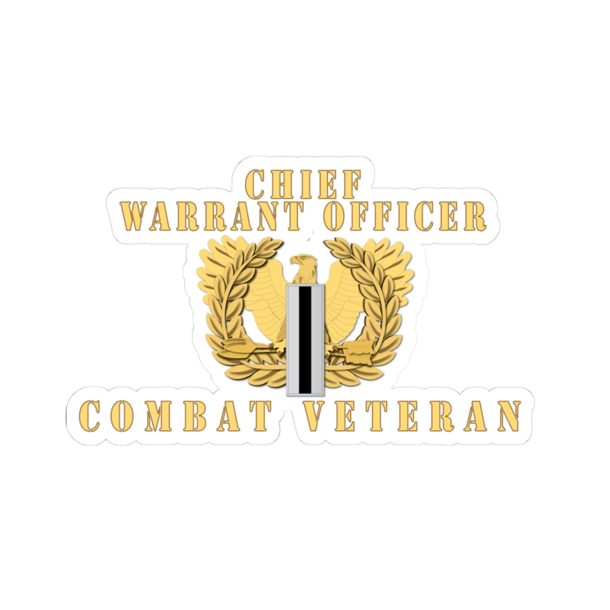 Kiss-Cut Stickers - Chief Warrant Officer 5 - CW5 - Combat Veteran