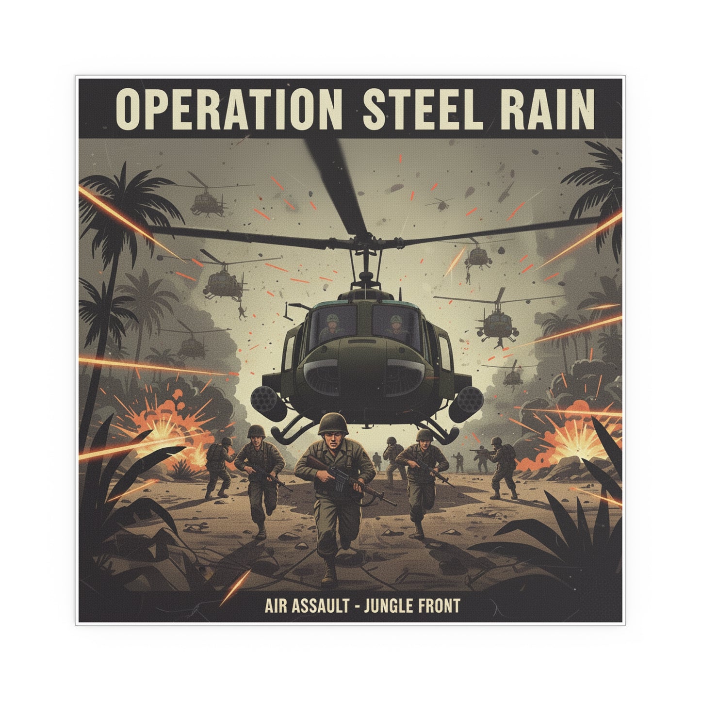 Indoor and Outdoor Silk Posters - Air Assault - Vietnam - Operation Steel Rain